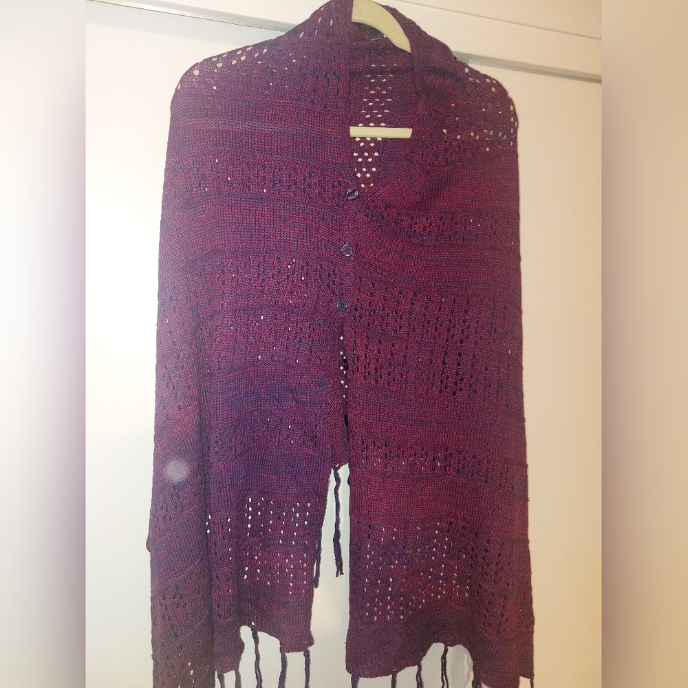 Lularoe Mimi Shawl - o/s purple and pink